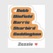 Autocollant de famille personnalisé (Feuille)