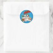 Autocollant de famille Vintage Christmas Snowman (Sac)