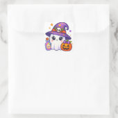 Autocollant de fantôme de sorcière mignon d'Hallow (Sac)