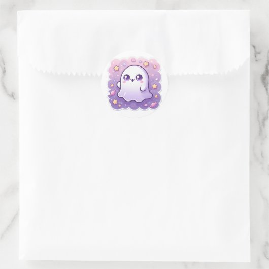 Autocollant de fantôme kawaii Charme mignon et eff (Sac)