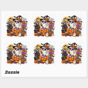Autocollant de fantôme mignon d'Halloween Vibrat