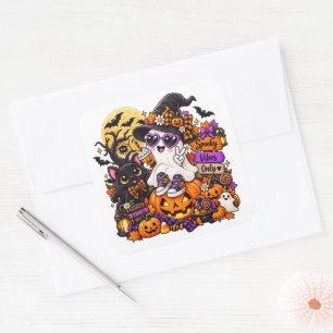Autocollant de fantôme mignon d'Halloween Vibrat