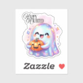 Autocollant de fantôme mignon – Halloween adorable (Feuille)