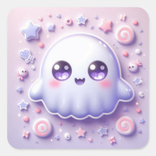 Autocollant de fantôme mignon pastel kawaii pour H