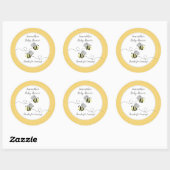 Autocollant de faveur d'abeille bourdon jaune gris (Feuille)