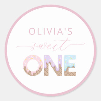 Autocollant de faveur d'anniversaire de glace Swee