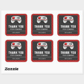 Autocollant de faveur d'anniversaire de jeu vidéo (Feuille)