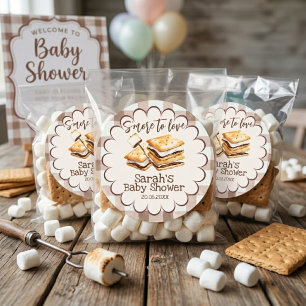Autocollant de faveur de Baby Shower Ajoutant S'mo