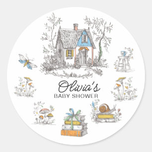 Autocollant de faveur de baby shower Cottage de co