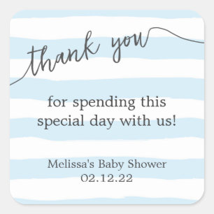 Autocollant de faveur de baby shower de garçon de
