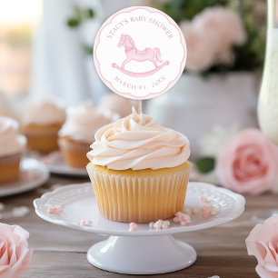 Autocollant de faveur de Baby Shower Fille Cheval 