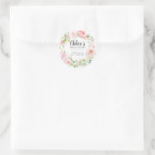 Autocollant de faveur de Baby Shower Fleur de Pêch (Sac)
