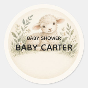 Autocollant de faveur de Baby Shower Little Lamb N