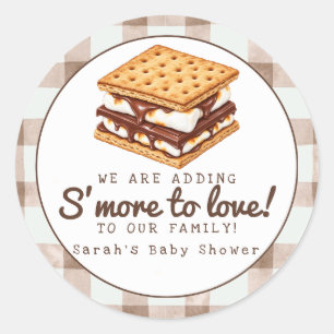 Autocollant de faveur de Baby Shower S'more Love