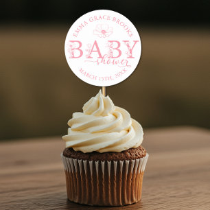 Autocollant de faveur de Baby Shower Wildflower mo