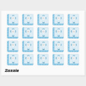 Autocollant de faveur de baptême bleu pour garçons (Feuille)