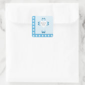 Autocollant de faveur de baptême bleu pour garçons (Sac)