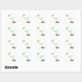 autocollant de faveur de beauté de fête d'annivers (Feuille)