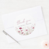Autocollant de faveur de douche de bébé en fleurs  (Enveloppe)