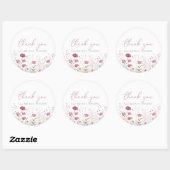 Autocollant de faveur de douche de bébé en fleurs  (Feuille)