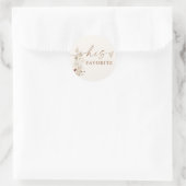 Autocollant de faveur de douche de mariage bohème  (Sac)