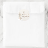 Autocollant de faveur de douche de mariage bohème (Sac)