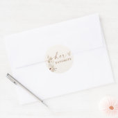 Autocollant de faveur de douche de mariage bohème (Enveloppe)