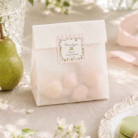 Autocollant de faveur de douche de mariage Perfect