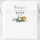 autocollant de faveur de douche de mariée oranges  (Sac)