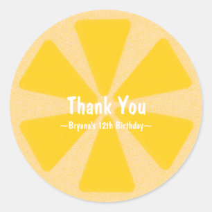 Autocollant de faveur de fête d'anniversaire d'été