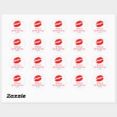 Autocollant de faveur de fête de baiser de lèvres (Feuille)