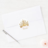 Autocollant de Faveur de Fête de Couronne de Princ (Enveloppe)