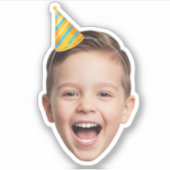 Autocollant de faveur de fête de photo personnalis (Devant)