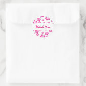 Autocollant de faveur de fleur d'hibiscus rose cha (Sac)