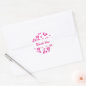 Autocollant de faveur de fleur d'hibiscus rose cha (Enveloppe)