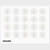 Autocollant de faveur de mariage élégant (Feuille)