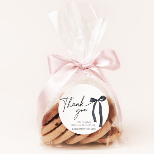 Autocollant de faveur de mariage gothique à ruban