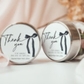 Autocollant de faveur de mariage gothique à ruban