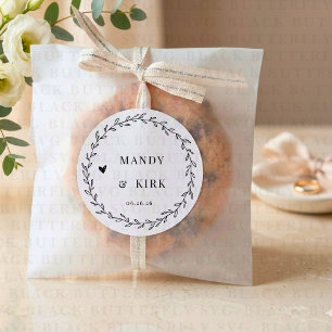 Autocollant de faveur de mariage personnalisé Co