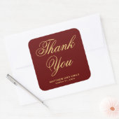 Autocollant de faveur de mariage rouge et or (Enveloppe)