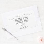 Autocollant de faveur de mariage Silver Hearts & S (Enveloppe)