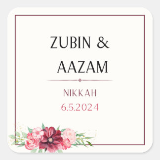 Autocollant de faveur de Nikkah, autocollants pers