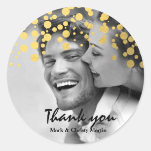 Autocollant de faveur de photo personnalisé avec c