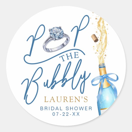 Autocollant de faveur de salle de bain Champagne ' (Devant)