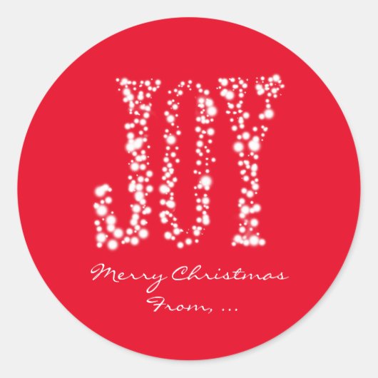 Autocollant de faveur de vacances de Noël JOY Spar (Devant)