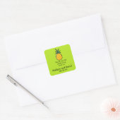 Autocollant de faveur tropical de mariage à l'anan (Enveloppe)