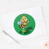 Autocollant de félicitations en forme d'abeille mi (Enveloppe)