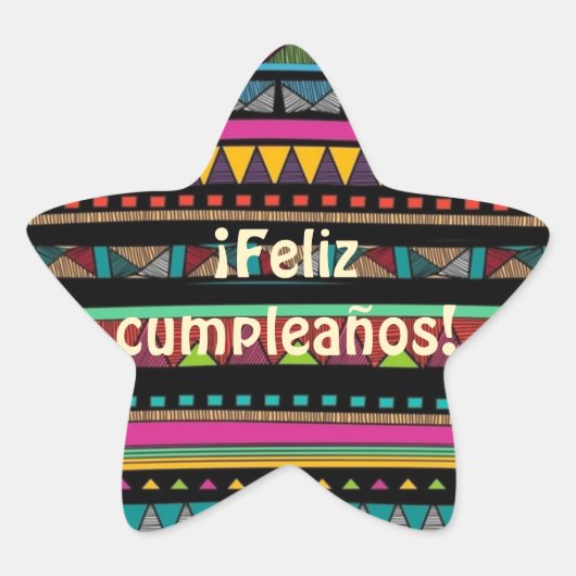 Autocollant de Feliz Cumpleanos (Devant)