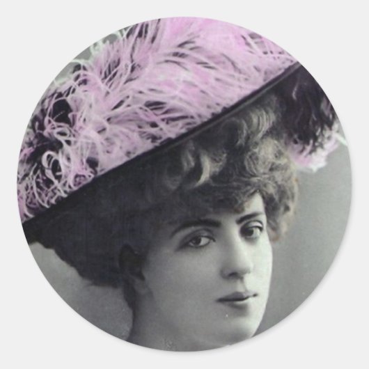 Autocollant de femme vintage (Devant)