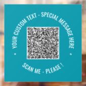 Autocollant de fenêtre à texte personnalisé et cou (Feuille 2)